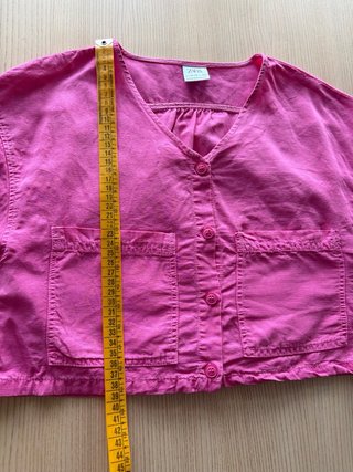 Camisa Zara niña fucsia cropped