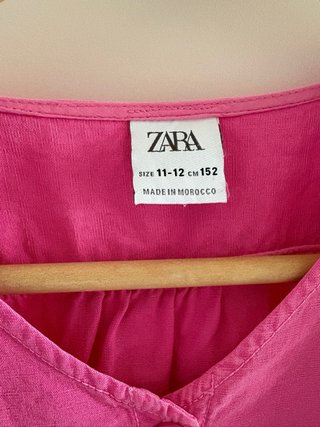Camisa Zara niña fucsia cropped