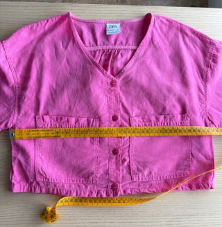 Camisa Zara niña fucsia cropped