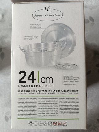 Fornetto da fuoco 24cm in alluminio puro 99,5%
