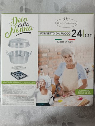 Fornetto da fuoco 24cm in alluminio puro 99,5%