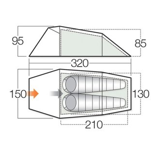 Tienda de campaña Vango Tempest 200