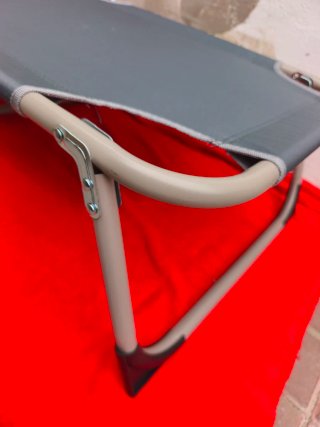 Hamaca Tumbona Plegable Gris 176cm