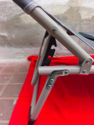 Hamaca Tumbona Plegable Gris 176cm