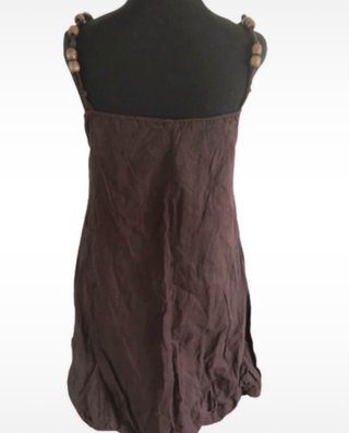 Vestido Boho con Detalles Dorados Talla Única