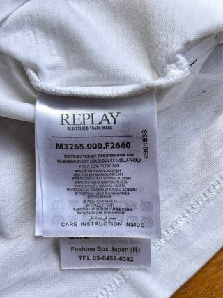 Camiseta Replay Hombre Blanca