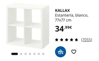 Estantería KALLAX blanca 77x77 cm SOLO POR 20€ !!!