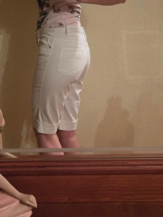Pantalón corto vaquero blanco Zara T40