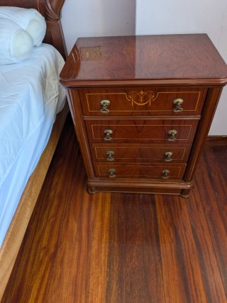 Cama Matrimonio Madera Diseño Clásico