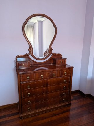 Cama Matrimonio Madera Diseño Clásico
