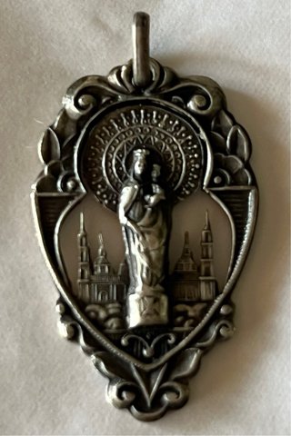 Antigua Medalla plata, Virgen del Pilar, Zaragoza