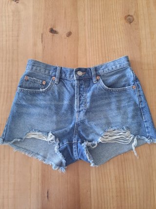 Shorts vaqueros Mango desgastados