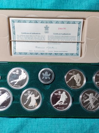 Canada set 10x20 dollari Calgary 1988 Argento 341g