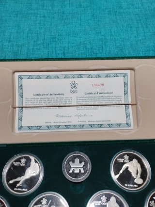 Canada set 10x20 dollari Calgary 1988 Argento 341g