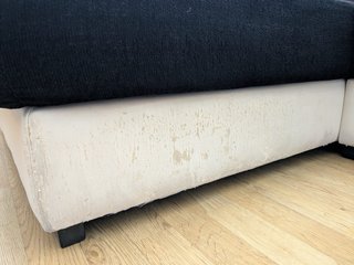 Sofá chaise longue grande, negro
