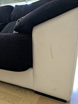 Sofá chaise longue grande, negro