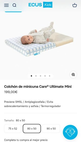 Colchón Minicuna Ecus Kids Organic