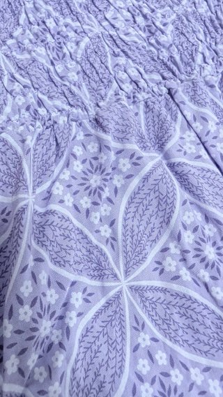Vestido largo lila morado estampado