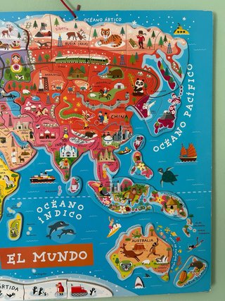 Puzzle Mapa Mundi Educativo Infantil