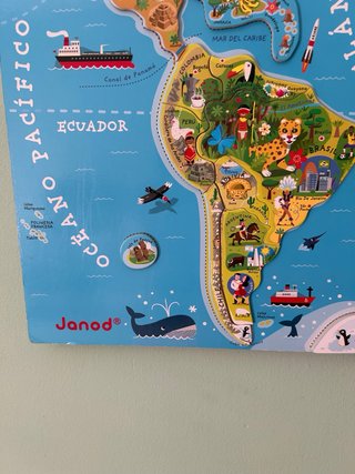 Puzzle Mapa Mundi Educativo Infantil