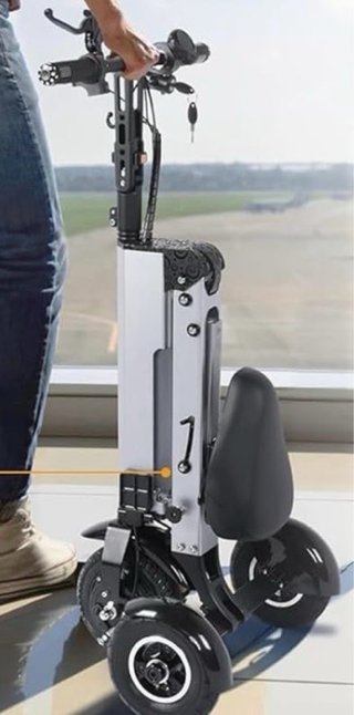 Triciclo Eléctrico Plegable Plata