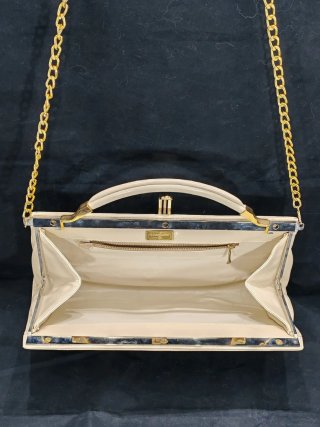Pochette vintage anni 80 beige oro