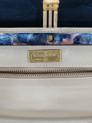 Pochette vintage anni 80 beige oro