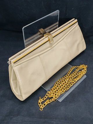 Pochette vintage anni 80 beige oro