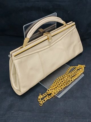 Pochette vintage anni 80 beige oro