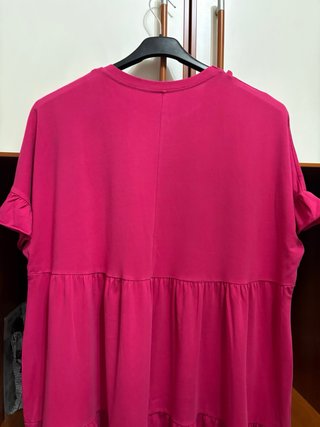 Vestito fucsia a balze  My Style taglia unica