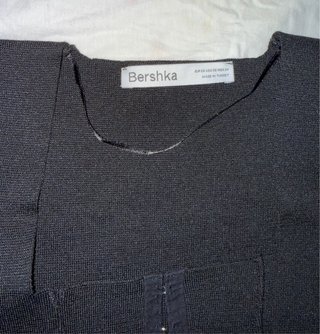 Top Bershka bandage negro