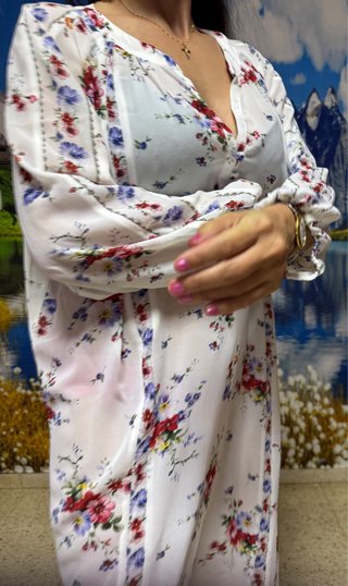 Vestido floral, Punto Roma, talla única