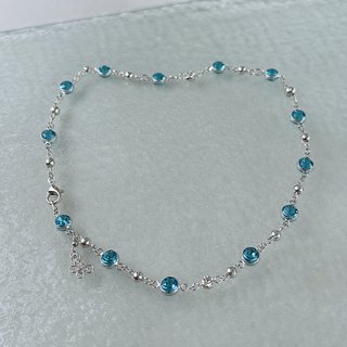 Collar Plata con Cristales Azules