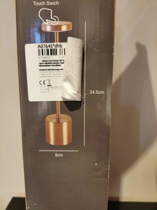 Lampada LED da tavolo in metallo