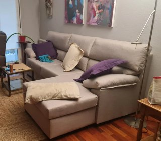 Sofá 3 plazas con chaise longue