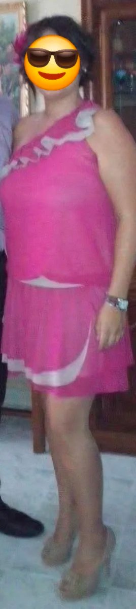 Vestido fiesta corto rosa