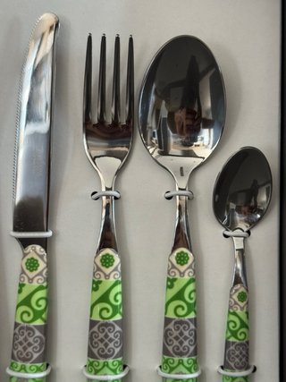 Set Posate Excelsa Maiolica Green 24 pezzi