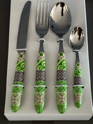 Set Posate Excelsa Maiolica Green 24 pezzi