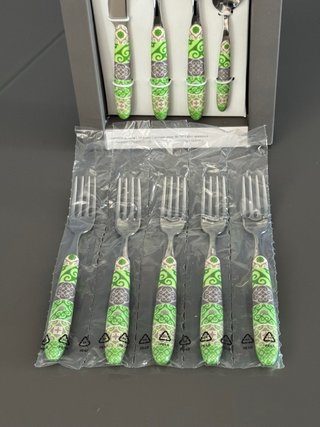 Set Posate Excelsa Maiolica Green 24 pezzi