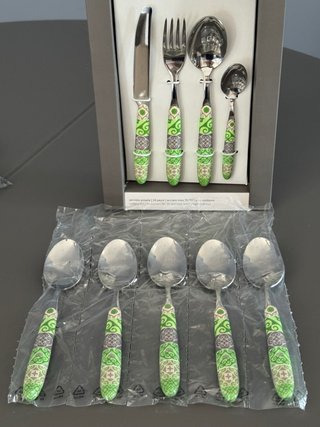 Set Posate Excelsa Maiolica Green 24 pezzi