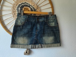 Minifalda vaquera Sisley azul