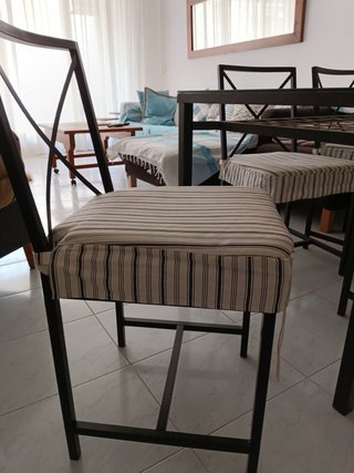 Mesa Comedor Cristal y acero en Calafell