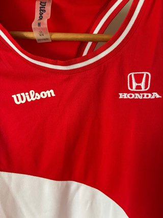 Camiseta deportiva roja de tirantes mujer - Wilson
