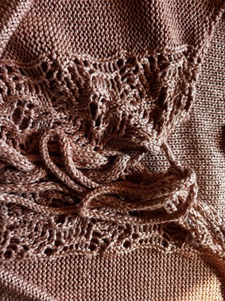 Jersey rosa calado talla única