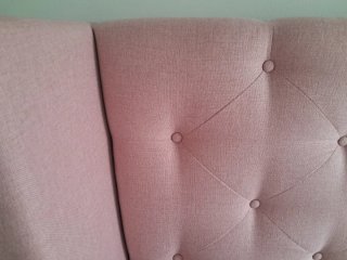 Elegante cabecero de cama rosa