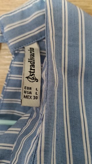 Camisa Rayas Flores Bordadas Talla M