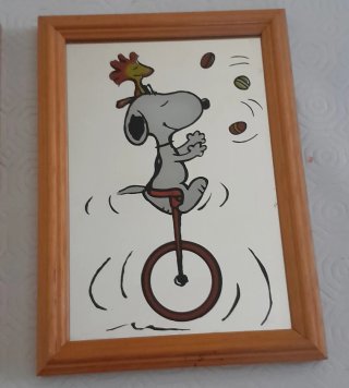 Quadretti Snoopy in Legno e Vetro