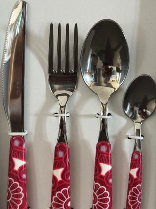 Set 24 Posate Excelsa Rosso
