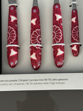 Set 24 Posate Excelsa Rosso