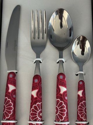 Set 24 Posate Excelsa Rosso
